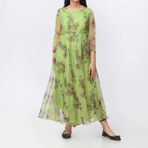 1PC- Printed Organza Shirt PS3840