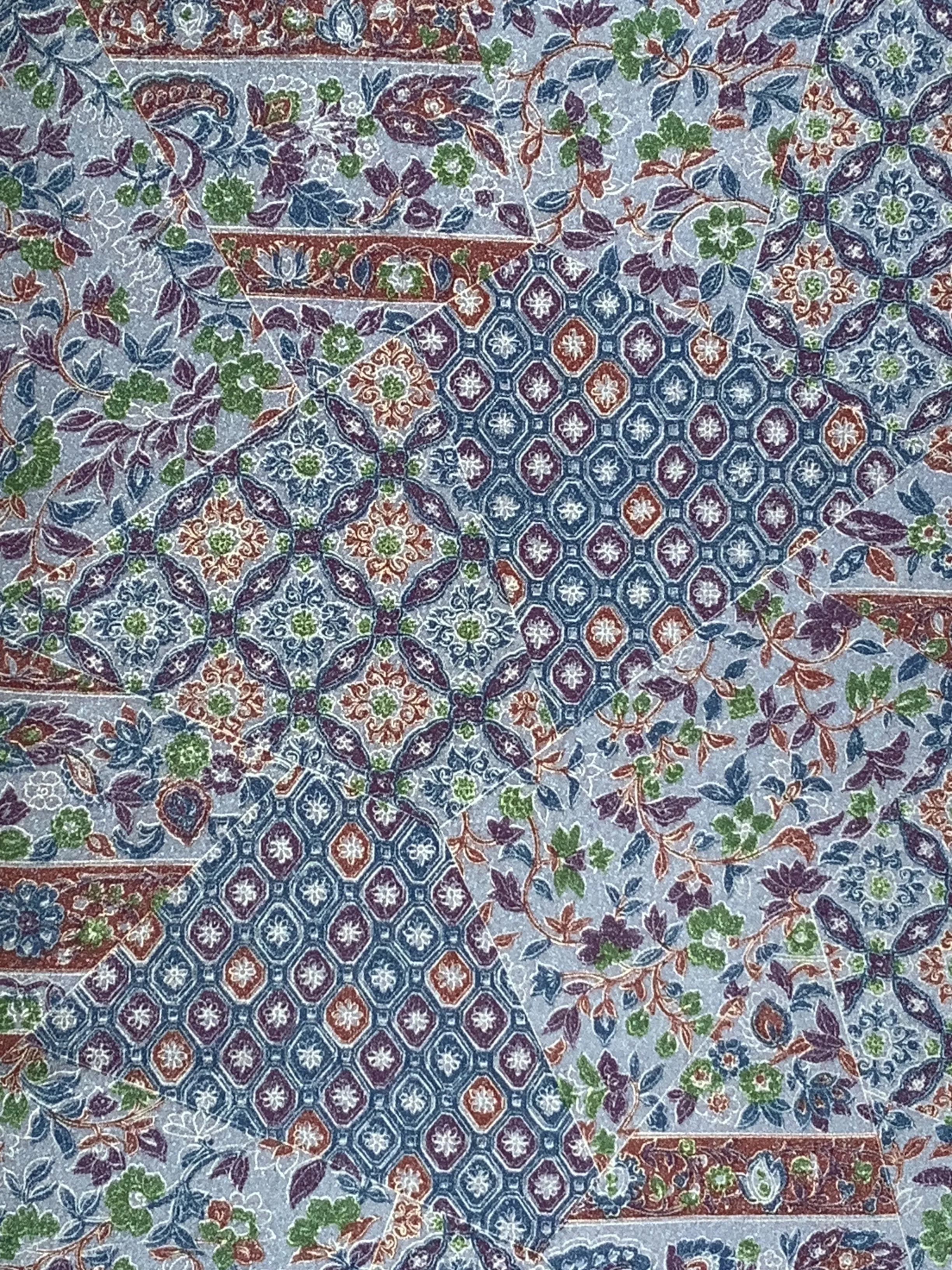 7493-1: 1970s Japanese Vintage Kimono Silk Fabric,AraiHari,63in.Piece