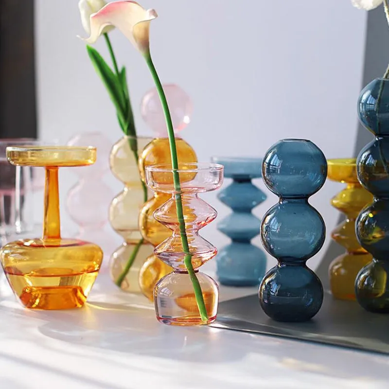 Elegant retro glass vase