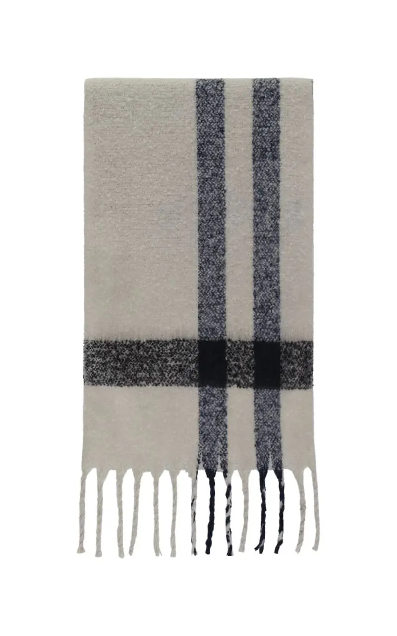 Morgan & Taylor- Sephy Fringe Scarf in Cream