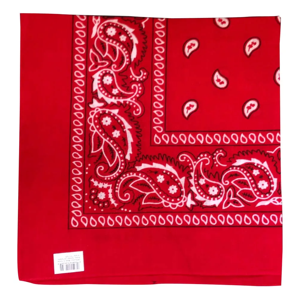 Red Bandana - Dozen (Paisley)