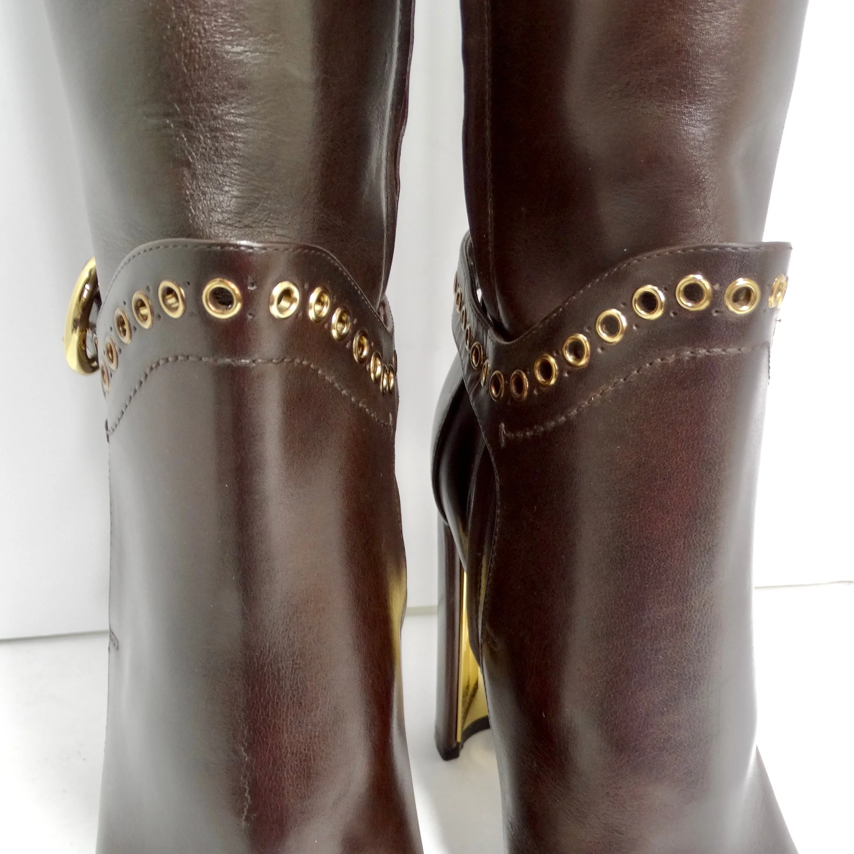 Salvatore Ferragamo Nadix Leather Knee-High Boot