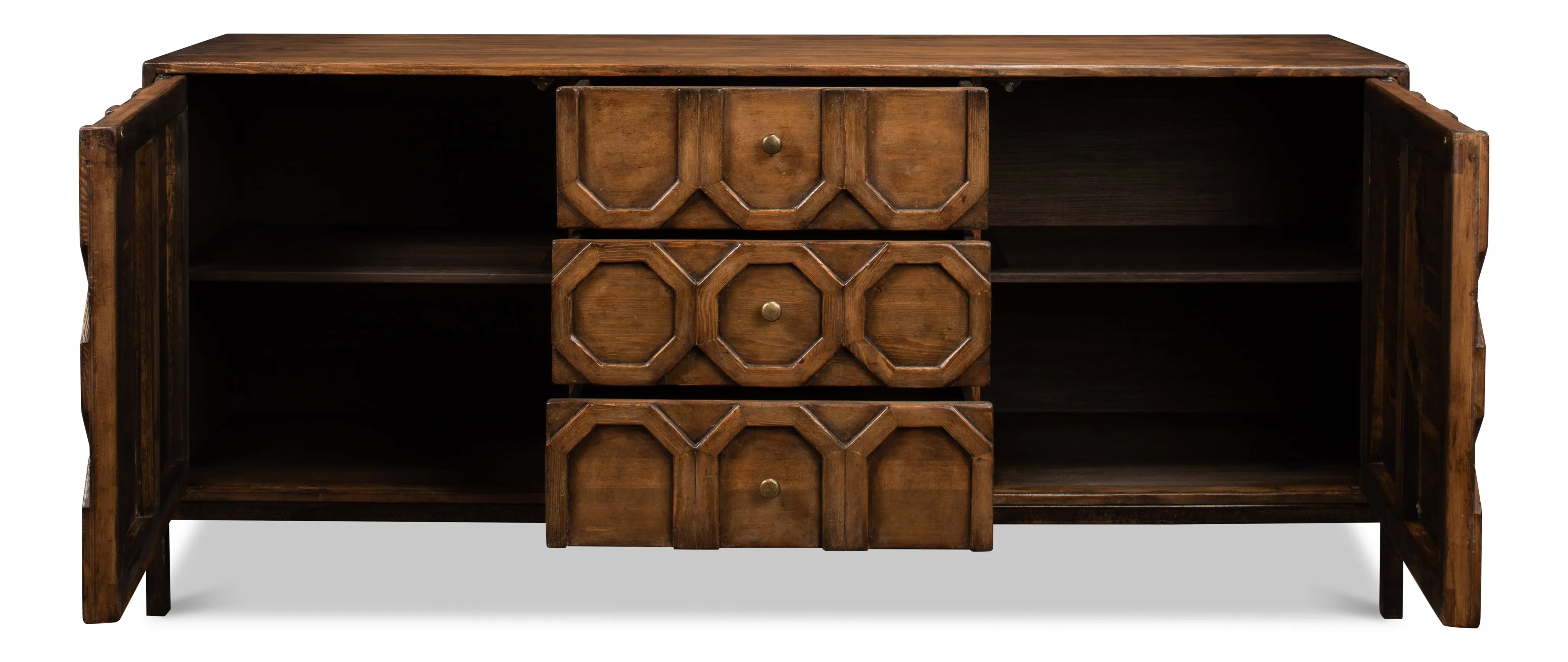 Sarreid - Becket Sideboard  Brown - Brown - Transitional